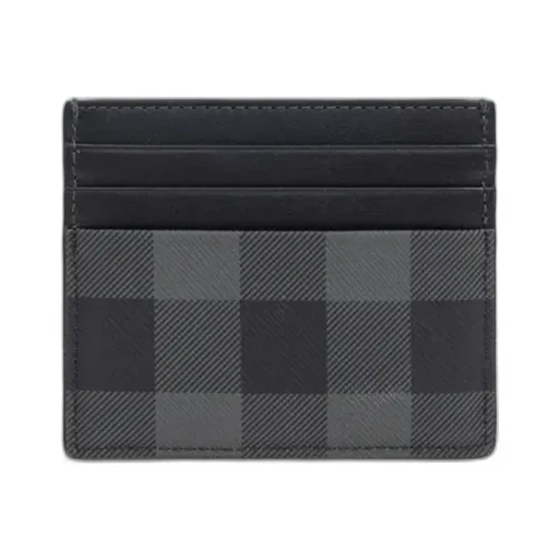 Logo Lettering Checked Cardholder