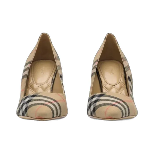 Checked Dame Pointed-Toe Pumps
