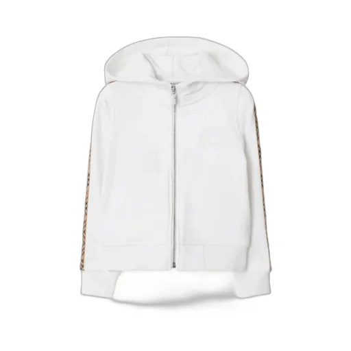 Check Trim Zip Hoodie