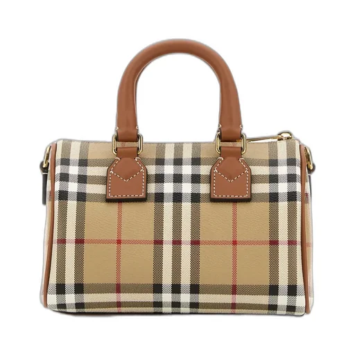 Checked Zipped Tote Bag