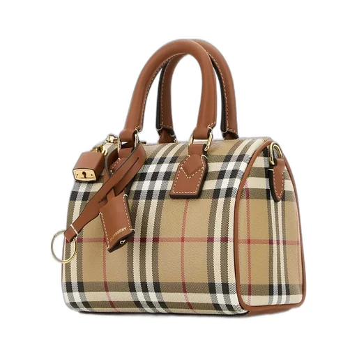 Checked Zipped Tote Bag
