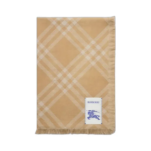 Checked Fringed Scarf