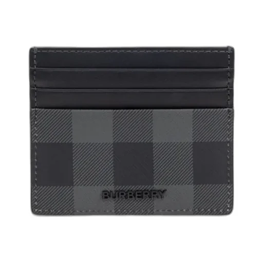 Logo Lettering Checked Cardholder