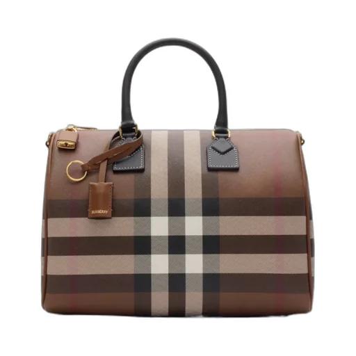 Check Printed Zipped Handbag