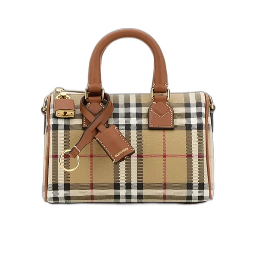 Checked Zipped Tote Bag