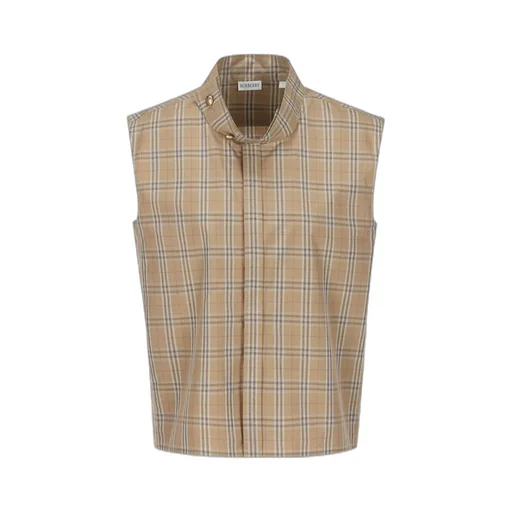 Check Pattern Sleeveless Shirt