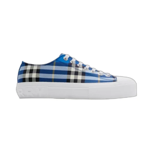 Checked Lace-Up Sneakers