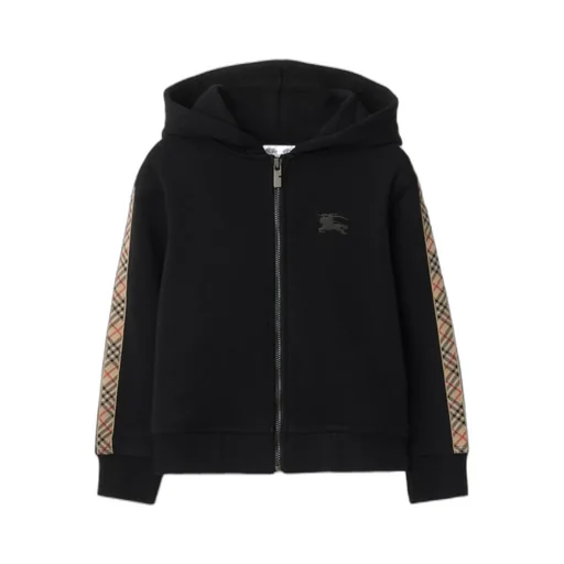 Check Trim Zip Hoodie