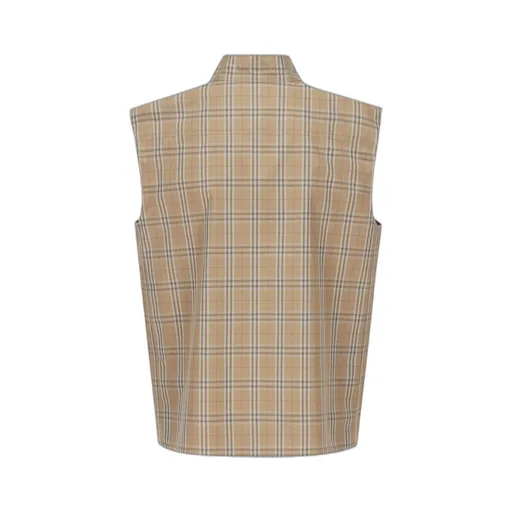 Check Pattern Sleeveless Shirt
