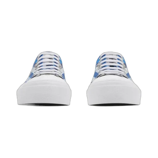 Checked Lace-Up Sneakers
