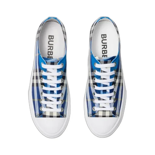 Checked Lace-Up Sneakers