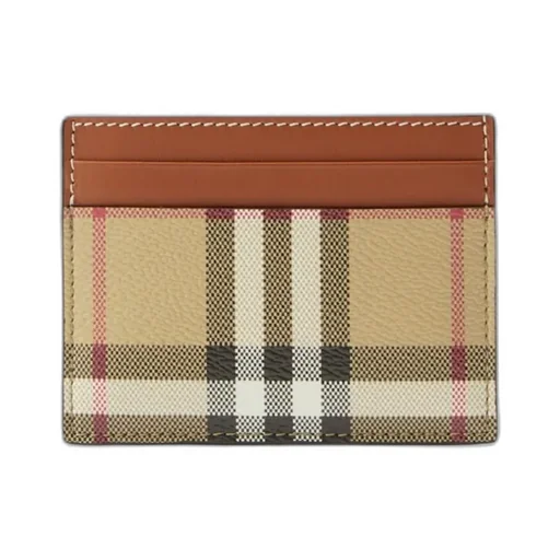 Vintage Checked Open Top Cardholder