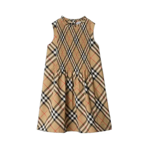 Check Cotton Poplin Dress
