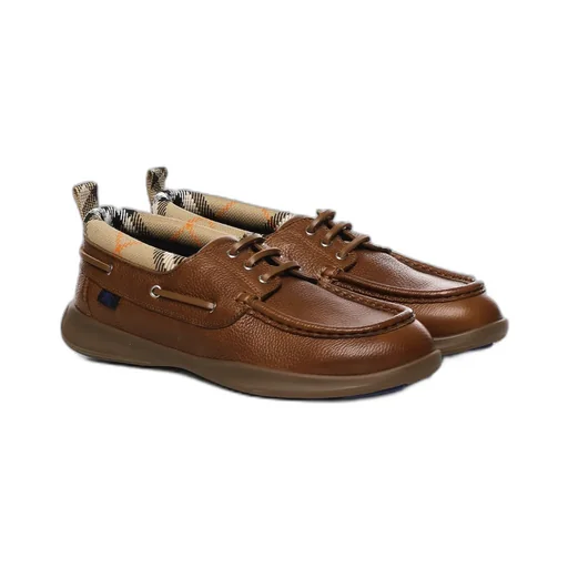 Checked Lace-Up Loafers