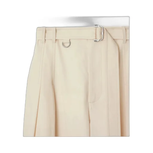 Gabardine Belted Trousers