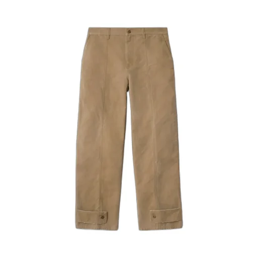 Logo Embroidered Straight-Leg Trousers
