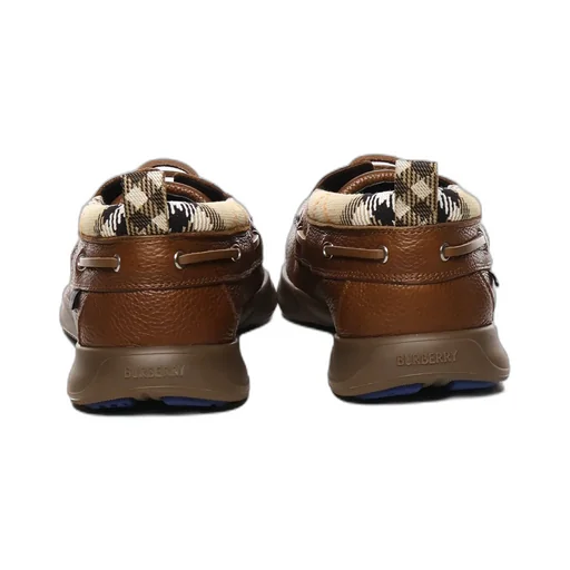 Checked Lace-Up Loafers