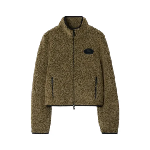 Logo Patch High-Neck Zipped Jacket