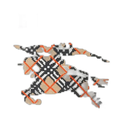 Logo Cross Stitched Checked T-Shirt