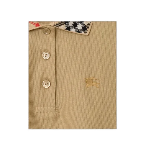 Logo Embroidered Checked Polo Dress