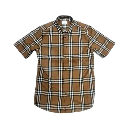 Slim Fit Check Stretch Cotton Shirt