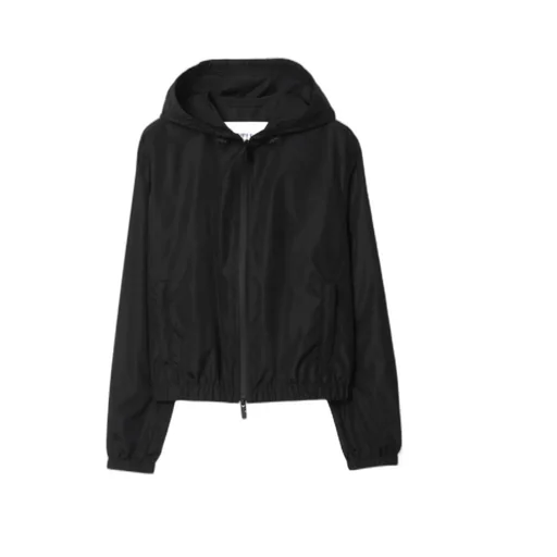 Logo Printed Zip-Up Hooded Jacket