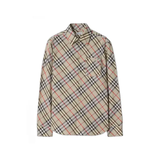 Logo Embroidered Checked Shirt