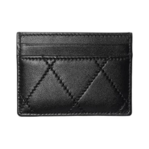 Logo Plaque Quilted Card Holder