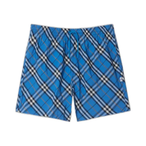 Checked Drawstring Swim Shorts