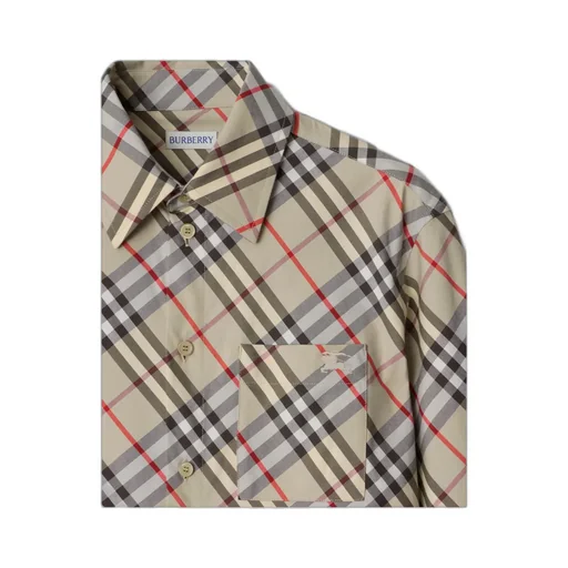 Logo Embroidered Checked Shirt