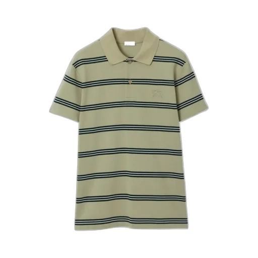 Logo Embroidered Striped Polo Shirt