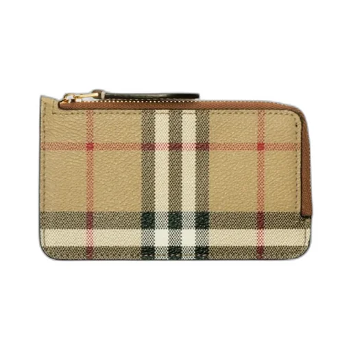 Vintage Checked Zipped Cardholder