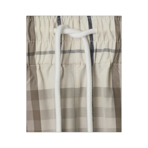 Checked Drawstring Shorts
