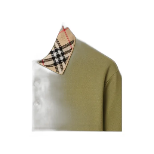 Checked Collar Short Sleeved Polo Shirt
