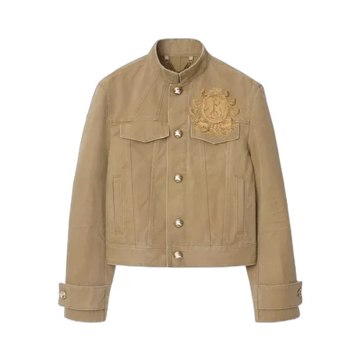 Logo Embroidered High-Neck Jacket