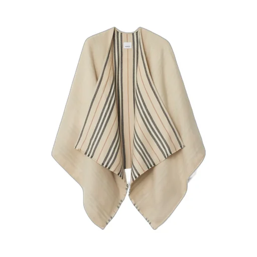Reversible Signature Stripe Wool Shawl
