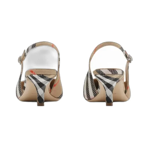 Birdie Checked Slingback Pumps