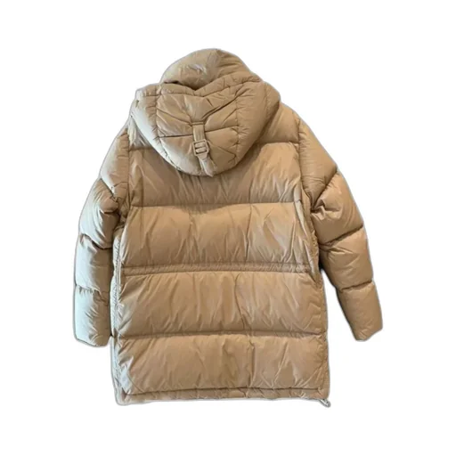 Long-Sleeved Hooded Down Jacket