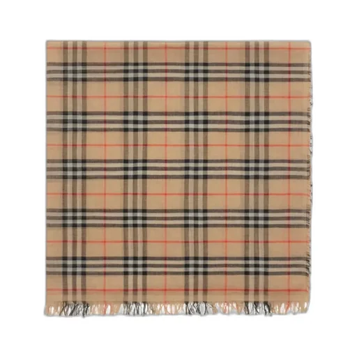 Checked Frayed-Edge Scarf