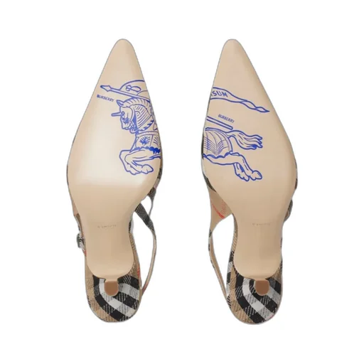 Birdie Checked Slingback Pumps