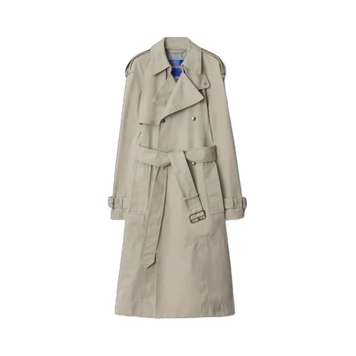 Double Breasted Belted Long Trench Coat