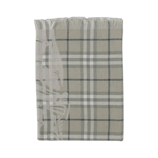 Checked Frayed-Edge Scarf