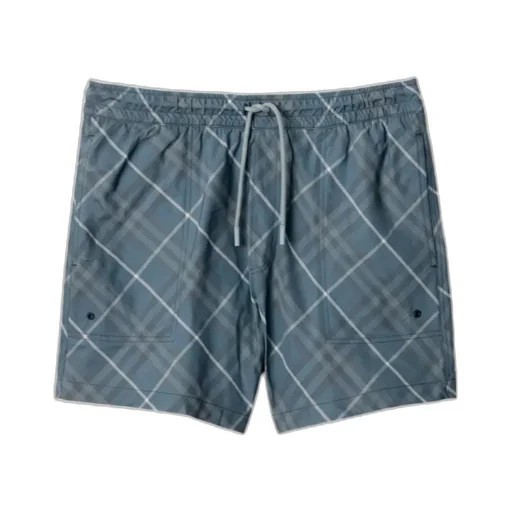 Checked Drawstring Swim Shorts