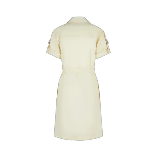 Belted Waist Short Sleeved Shirt Dress