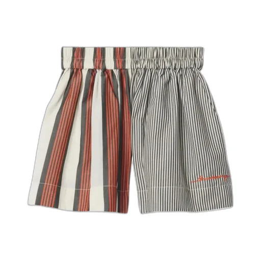 Striped Cotton Shorts
