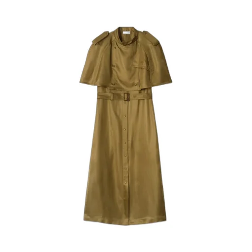 Belted Waist Trench Dress
