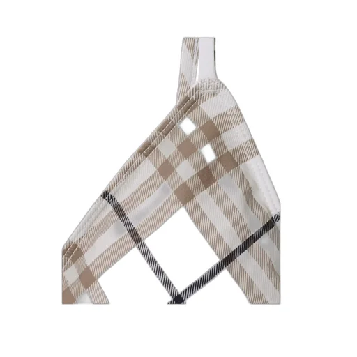 Checkered Front-Tied Bikini Top