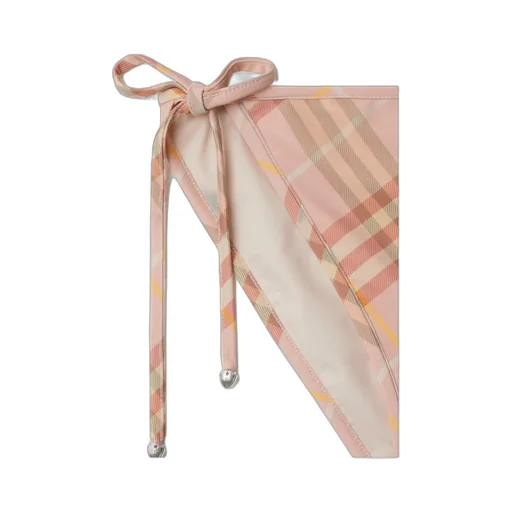Check Printed Self-Tied Bikini Bottoms