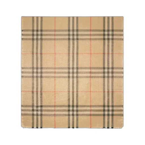 Checked Frayed-Edge Scarf