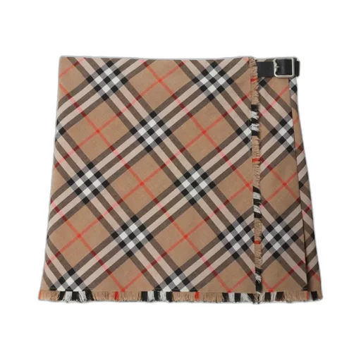 Checked Pleated Mini Skirt
